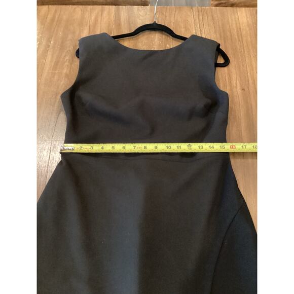 Revolve Likely Amari black boat neck ruched sleeveless mini dress 10 - Picture 5 of 10